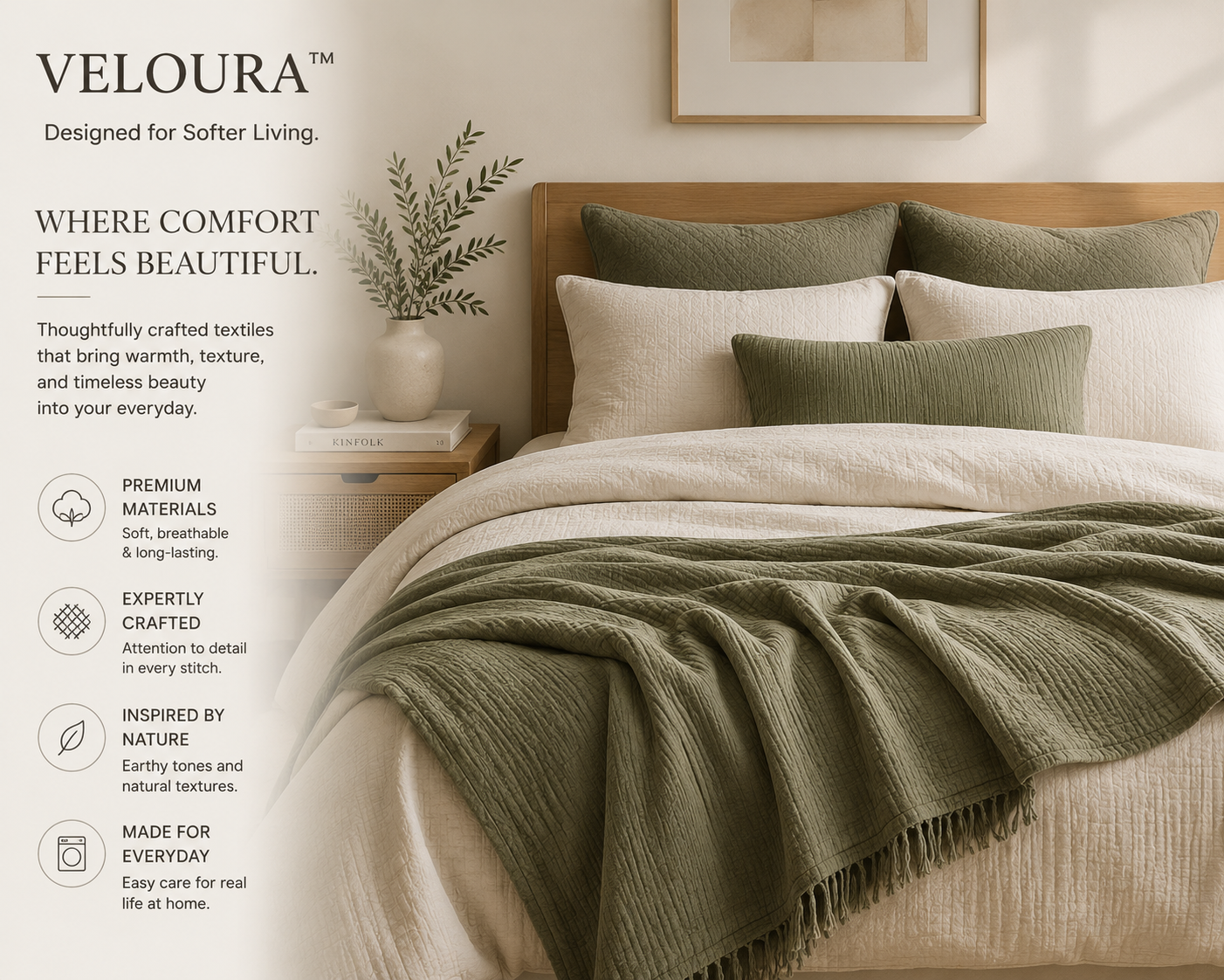 VELOURA™ Heritage Cotton Textured Coverlet Set